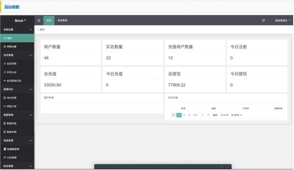 Stock后台管理